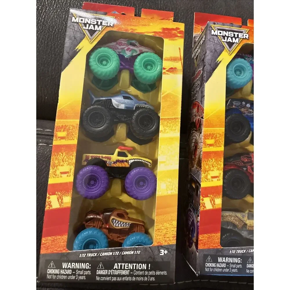 Monster Jam 1:72 Lot Pack Zombie El Toro Loco Thunderroarus Dragon Megalodon
